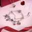 925 Sterling Silver Bear Hugging Pink Heart Jewelry Set thumbnail 2