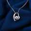 18K Gold Plated Moissanite Heart Pendant Necklace thumbnail 1