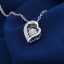 18K Gold Plated Moissanite Heart Pendant Necklace thumbnail 3