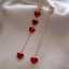 Long Chain Heart Stud Earrings for Valentine's Day thumbnail 1
