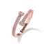 Valentine's Day Gift Cuban Link Heart Bangle Sweet Lovely Bracelets Women Hip Hop Jewelry Brass Iced Out Zircon Bangle thumbnail 1