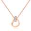 Fashion Simple Rose Gold Plated Love Stainless Steel Necklace for Women Double Chain Necklace for Girl thumbnail 1