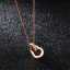 Fashion Simple Rose Gold Plated Love Stainless Steel Necklace for Women Double Chain Necklace for Girl thumbnail 2