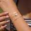 18K Gold Stainless Steel Evileye Hamsa Love Lucky CZ Charm Bracelet Set Hypoallergenic Dainty Gift Women Fashion Jewelry thumbnail 2