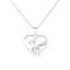 Romantic Heart-Shaped Pendant Mom Link Chain Necklace Cubic Zircon brass Mother's Day Gift for Women thumbnail 1