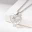 Romantic Heart-Shaped Pendant Mom Link Chain Necklace Cubic Zircon brass Mother's Day Gift for Women thumbnail 2