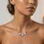 Fashion Custom Jewelry Romantic Flower Design 925 Sterling Silver Sparkling Zircon Pendant Necklace for Wedding Party thumbnail 2