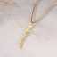 Personalized 18k Gold Plated Cross Pendant Necklace with Box Chain Personalized Name Jewelry Christian Religious Gift for Her thumbnail 2