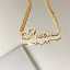 Personalized Nameplate Necklace Custom Bling Name Stainless Steel Letter Pendant Birthday Anniversary Gift for Her Him thumbnail 2