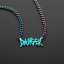 Punk Rock Danger Necklace for Men High Polished Rainbow Color Gothic Danger Pendant Necklace With Miami Cuban Chain Gift for Him thumbnail 2