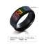 Neuer koreanischer schwarzer schwuler Mann Ring Exquisiter Regenbogen Pride Ring thumbnail 2