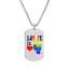 LGBTQ Regenbogen-Halskette/Armband aus Edelstahl – Anhänger „Gleich und Liebe“, Schmuck für Gay- und Lesben-Pride, ideal für die Gay-Parade thumbnail 3
