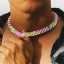 Modische LGBT-Schmuckkette mit Regenbogenflagge, dick, neuestes einzigartiges Vintage-OEM-Design, trendige 12-mm-Kubakette thumbnail 1