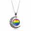 Großhandel Gay Pride Schmuck Cabochon Kristall Halbmond Regenbogen LGBT Anhänger Halskette 2021 Regenbogen Choker Halskette thumbnail 1