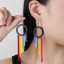 Neue Ohrringe im Boho-Stil mit Herz- und Regenbogenmotiv, quadratisch, ideal als Geschenk, für Partys und als Accessoire. thumbnail 2