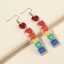 Neue Ohrringe im Boho-Stil mit Herz- und Regenbogenmotiv, quadratisch, ideal als Geschenk, für Partys und als Accessoire. thumbnail 3