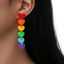 Leichte Acryl-Ohrhänger in Herzform, Schmuckaccessoires, Regenbogen-Ohrringe zum Pride Month für Damen thumbnail 2
