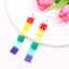 Leichte Acryl-Ohrhänger in Herzform, Schmuckaccessoires, Regenbogen-Ohrringe zum Pride Month für Damen thumbnail 3