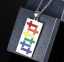 Vintage Regenbogen-Flocken-Anhänger aus Edelstahl – Symbol für Gay Pride und LGBT – Geschenk für Frauen, Männer, Paare und Freunde thumbnail 2