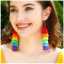 Modische, trendige, leichte Fransen- und Quastenohrringe in Regenbogenfarben für Damen und Herren – Pride-Accessoires, farbenfrohe Ohrringe thumbnail 1