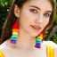 Modische, trendige, leichte Fransen- und Quastenohrringe in Regenbogenfarben für Damen und Herren – Pride-Accessoires, farbenfrohe Ohrringe thumbnail 2