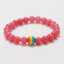 10 mm Regenbogenperlenarmband für Gay Pride, Lesbenliebe und Gleichberechtigung, 8 mm rosa-violettes Achatperlenarmband thumbnail 2