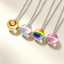 Wholesale LGBT Gay Pride Rainbow Necklace Custom Glass Crystal Ball Pendant Jewelry Colorful Pride Gift thumbnail 1