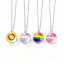 Wholesale LGBT Gay Pride Rainbow Necklace Custom Glass Crystal Ball Pendant Jewelry Colorful Pride Gift thumbnail 2