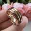 8mm Rose Gold Tungsten Blank Ring for Customized Inlay with 1.1mm Treble Grooves Domed Comfort Fit thumbnail 1