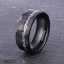 8mm Black Hammered Tungsten Carbide Ring Real Meteorite Shaving Inlay Wedding Band Comfort Fit Men's Promise Jewelry Ring thumbnail 2
