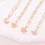 14K Gold Plated butterfly Flower Heart Shape Pendant Copper Necklaces for Women Fashion Jewelry Flower Design thumbnail 2