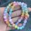 Genuine Natural Gem Rainbow Selenite Beaded Bracelet, Colorful Mix Moroccan Selenite Durable Stretch Bracelets for Women Jewelry thumbnail 2