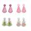Merry Christmas Tree House Earrings Stainless Steel Pink Acrylic Laser Cut Jewelry for Women Whole Supplier China thumbnail 1