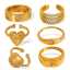 Cincin Grosir Perhiasan Baja Tahan Karat Terbuka Kustom Berlapis Emas Tahan Air, Cincin Perhiasan Batu, Cincin Perhiasan Tidak Dapat Dioksidasi, Cincin Perhiasan Mayor thumbnail 1