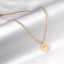 Set Kalung Rantai Manik-Manik Tulang Selangka Liontin Natal Lipit Stainless Steel Berlapis Emas 18K yang Lucu dan Anting-Anting Lingkaran Geometris thumbnail 2