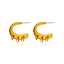 Lonceen Jewelry 出品的 18K 镀金不锈钢极简几何 C 形耳环 thumbnail 2