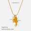 18K Gold Plated Stainless Steel Seahorse Conch Pendant Necklace with Twisted Singapore Chain - Fashionable Ocean Style Women's Party Jewelry Gift thumbnail 3