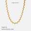 Lonceen Juego de collar y pulsera de cadena trenzada irregular chapado en oro de 18 quilates para mujer thumbnail 2