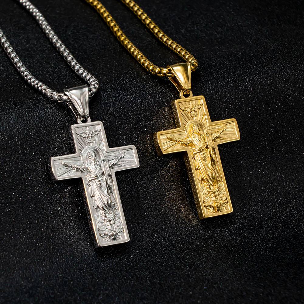 NM164 Men's Necklace: Elegance and Spirituality in Men's Fashion Jewelry