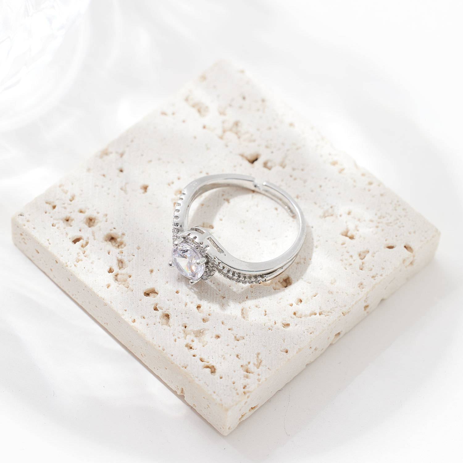 Non-oxidizing female Western bride ring accessories, silver female fashion jewelry rings