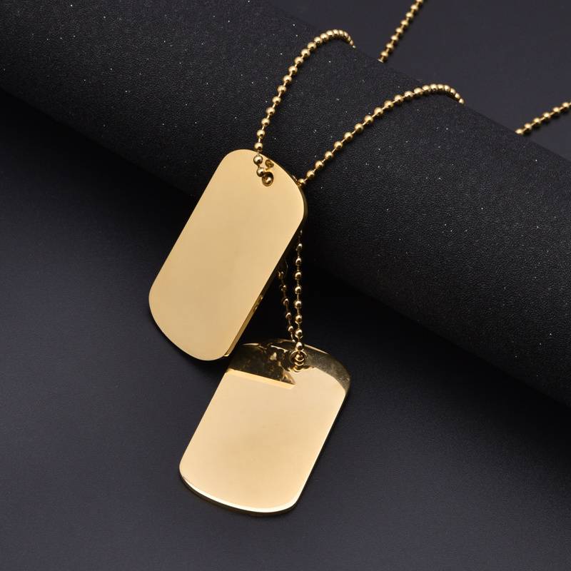 Custom necklace: gold-plated/silver jewelry pendant, stainless steel, personalized with chain