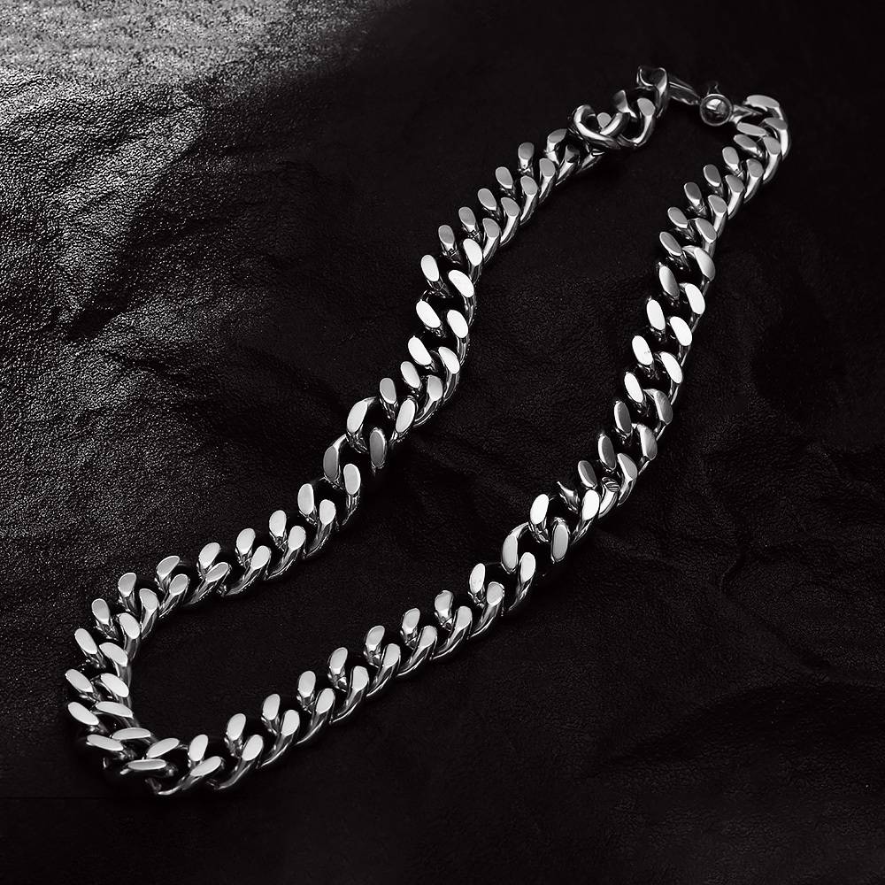 Stainless Steel Cuban 18K Men's Fashion Jewelry Necklace