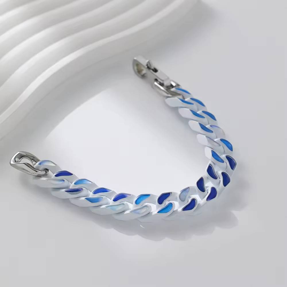 18K Gold Plated Wholesale Polished Stainless Steel Cuban Men's Bracelet Fashion Jewelry