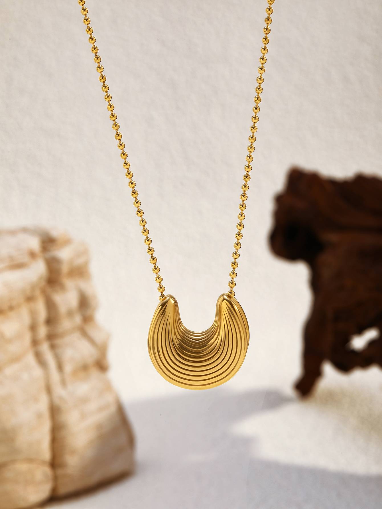 Lenceen Minimalistische Edelstahl-Halskette für Damen