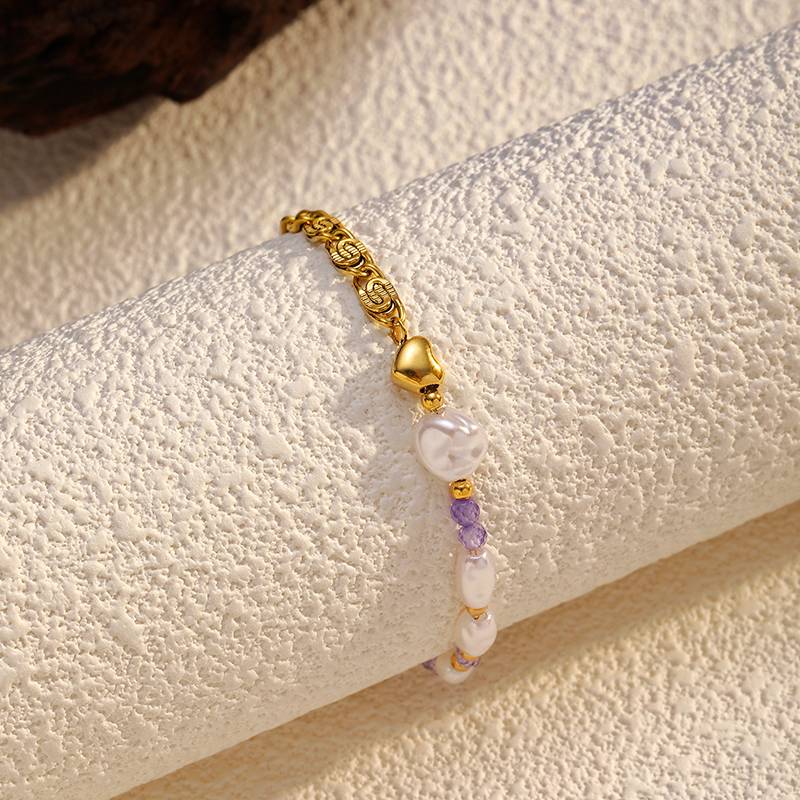 Perlenarmband aus Edelstahl für Damen von Lonceen