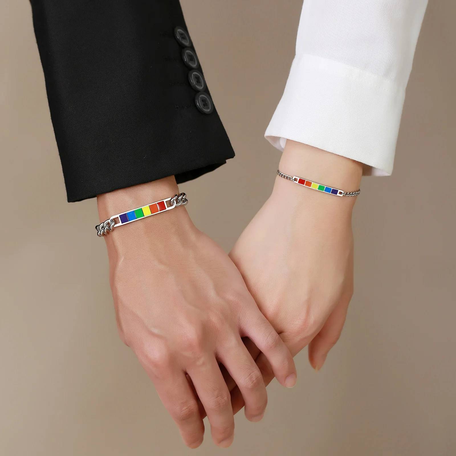 Regenbogen-Armband für LGBT-Paare