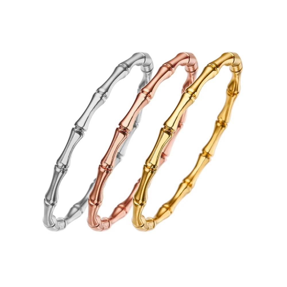 竹製ステンレススチールブレスレット：自然と現代の美しさの融合