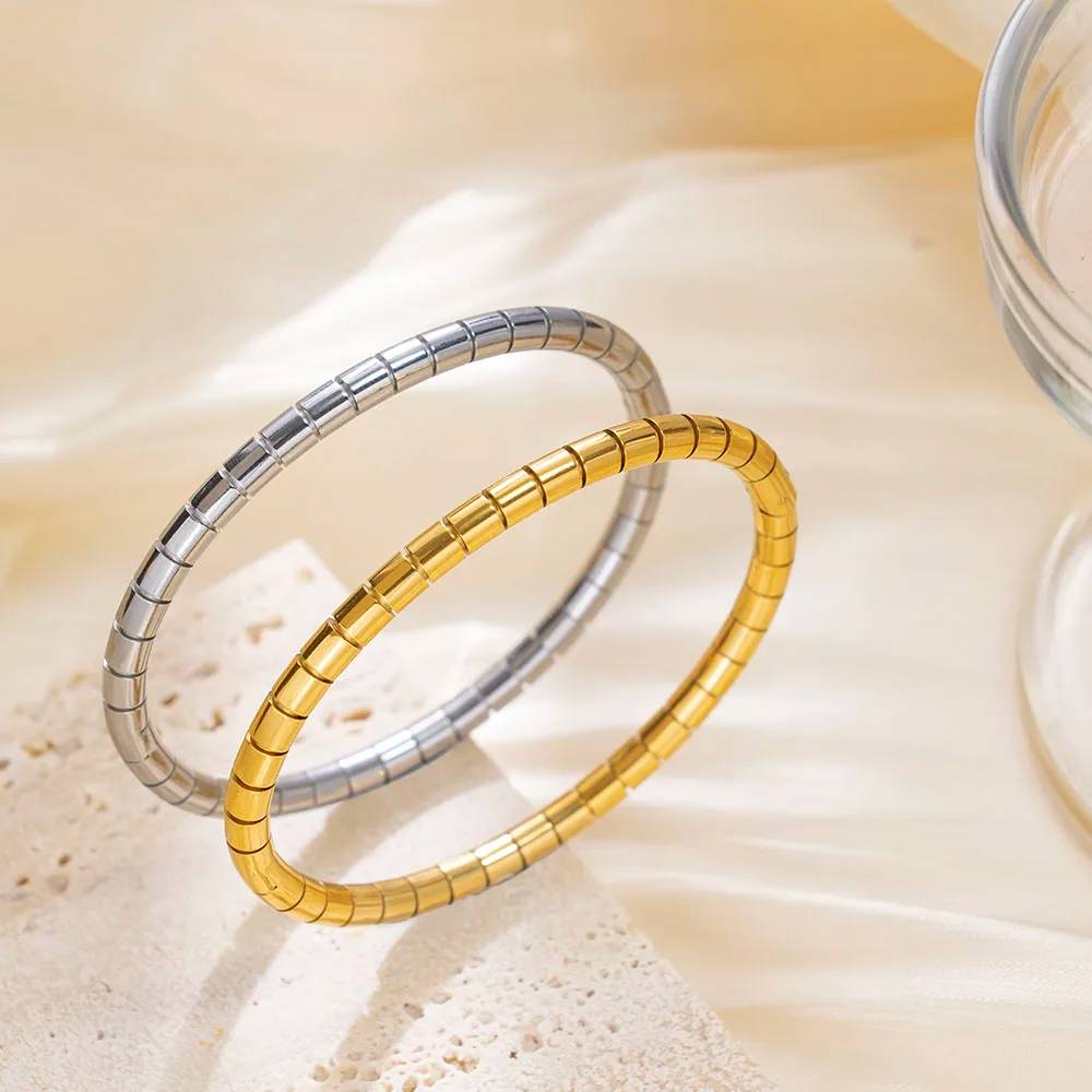 Minimalist 18K Gold-Plated Stainless Steel Bracelet (Women)