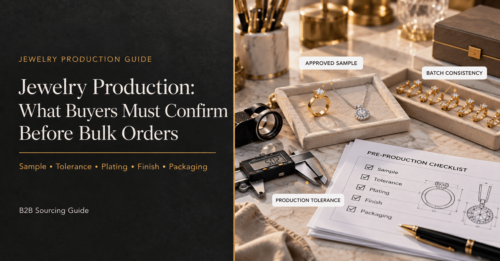 Jewelry Production: What Buyers Must Confirm Before Bulk Orders