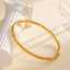 Stainless steel gold-plated round bead bracelet: A minimalist and luxurious beaded bangle. thumbnail 3